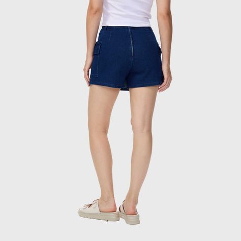 Short Mujer Falda Tableada Azul Oscuro Fashion's Park-2