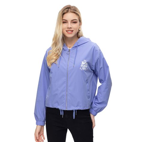 Chaqueta Cortaviento Estampado Lila Mujer Fashion'S Park-0