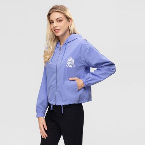 Chaqueta Cortaviento Estampado Lila Mujer Fashion'S Park-1