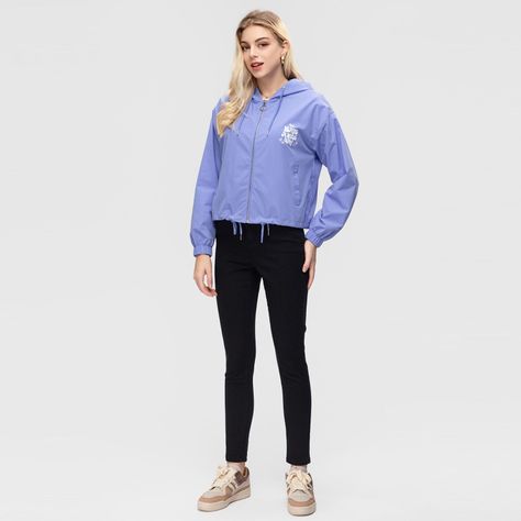 Chaqueta Cortaviento Estampado Lila Mujer Fashion'S Park-3