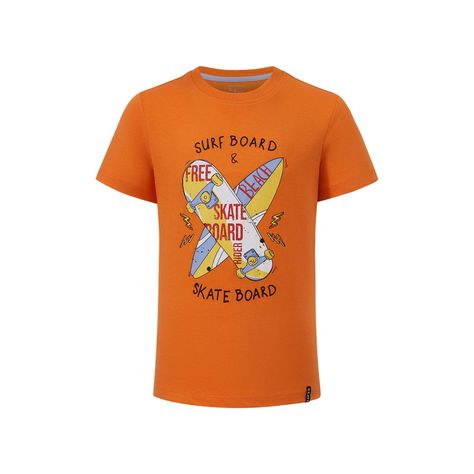 Polera Niño Básico Naranjo Fashion's Park-0