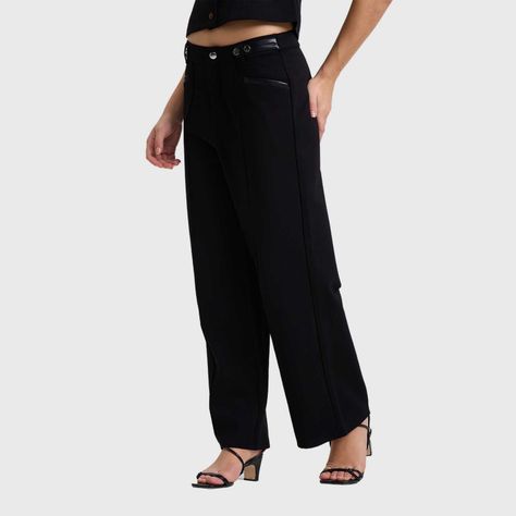 Pantalón Mujer Sastrero Tiro Alto Negro Fashion´s Park-1