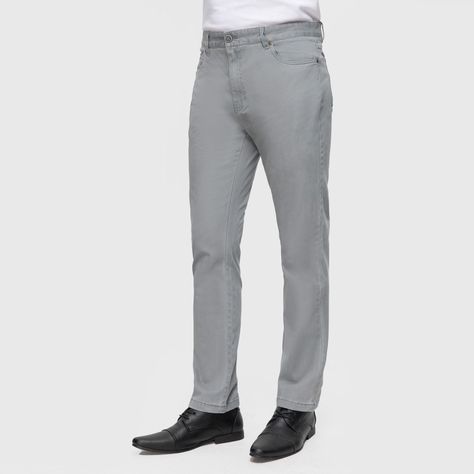 Pantalón Básico Five Pocket Gris Claro Hombre Fashion'S Park-1