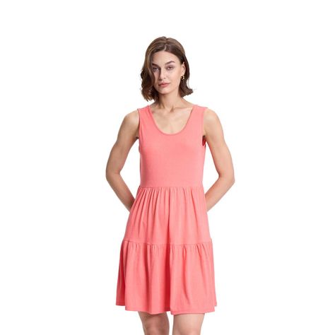 Vestido Mujer Liso Rib Con Corte Coral Fashions Park-0