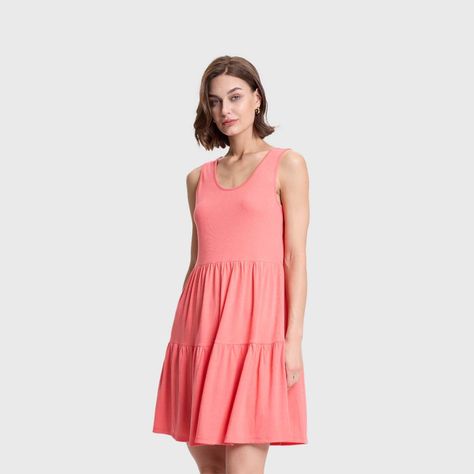 Vestido Mujer Liso Rib Con Corte Coral Fashions Park-1