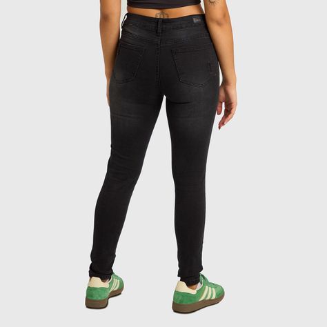 Jeans Mujer Super Skinny Lia Lavado Negro Fashion's Park-2