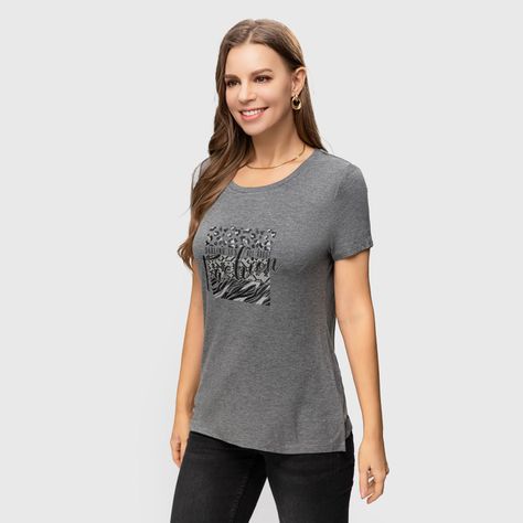 Polera Print Gris Melange I Mujer Fashion'S Park-1