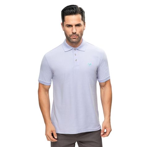 Polera Pique Básica Lisa Con Logo Lila Hombre Fashion's Park-0