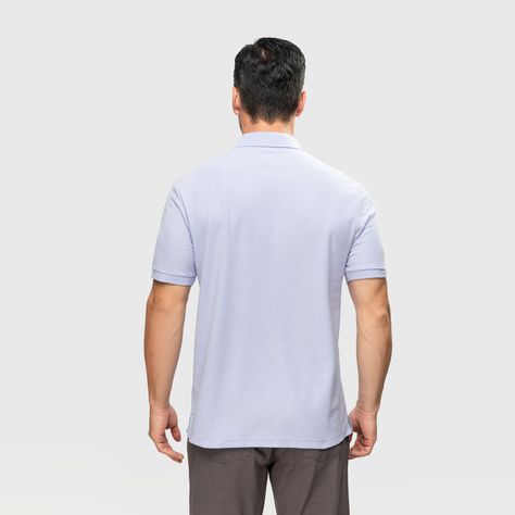 Polera Pique Básica Lisa Con Logo Lila Hombre Fashion's Park-2