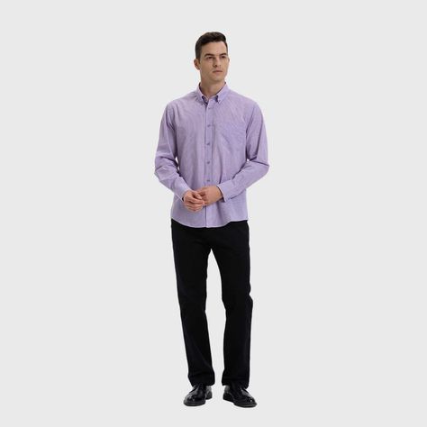 Camisa Hombre Fantasía Lila-3