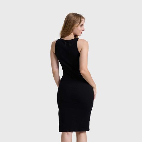 Vestido Mujer Halter Midi Negro Fashions Park-2
