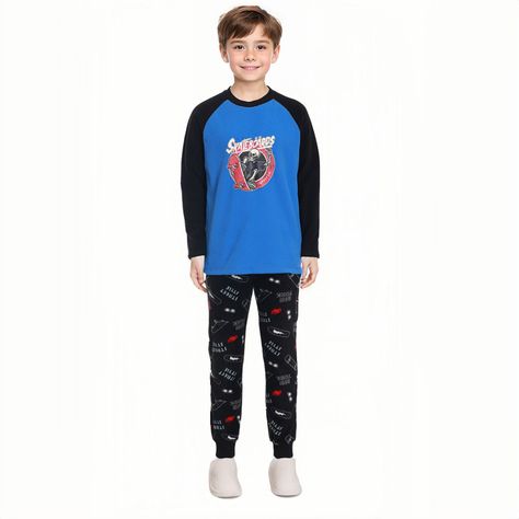 Pijama Niño Polar Teens Negro Fashion´s Park-0