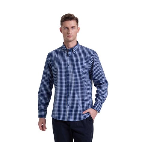 Camisa Hombre Blanco / Azul Marino / Celeste Fashion's Park-0