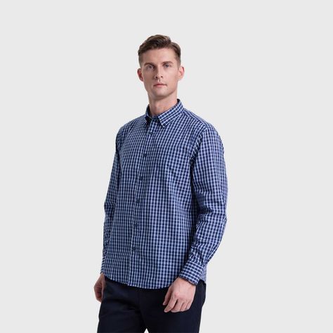 Camisa Hombre Blanco / Azul Marino / Celeste Fashion's Park-1