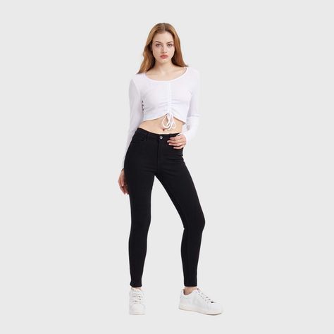 Jeans Mujer Super Skinny Emilia Negro Fashion´s Park-3