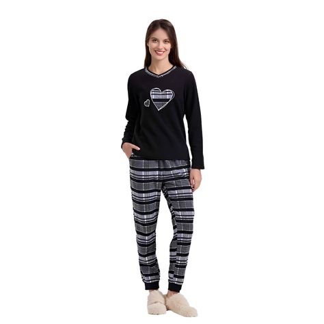 Pijama Mujer Estampado Negro Fashion´s Park-0