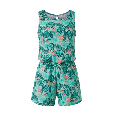 Enterito Niña Corto Print Menta Fashion's Park-0