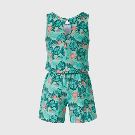 Enterito Niña Corto Print Menta Fashion's Park-1