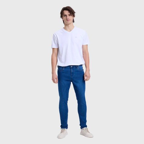 Jeans Hombre Skinny 101 Azul Oscuro Fashion's Park-3