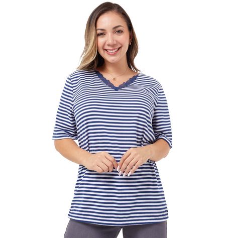 Polera Con Rayas Mujer Casual-0