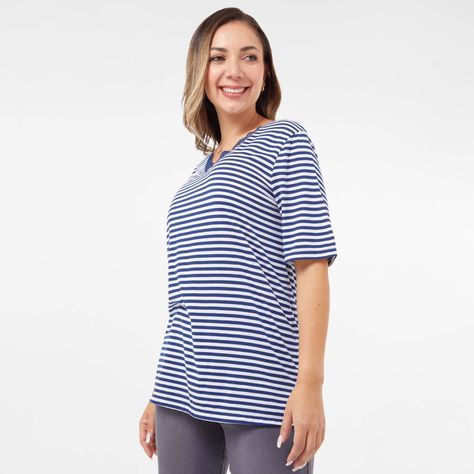 Polera Con Rayas Mujer Casual-1