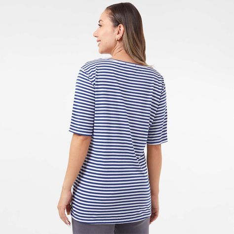 Polera Con Rayas Mujer Casual-2