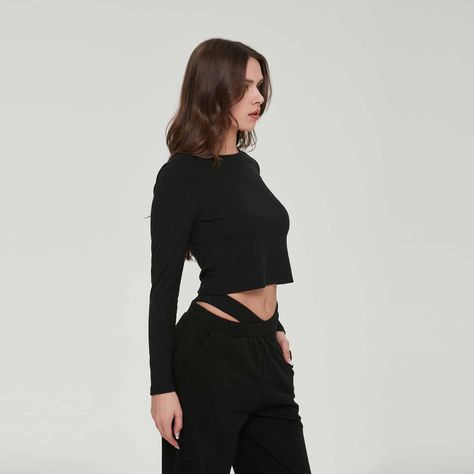Polera Mujer Desgastadas Negro-1