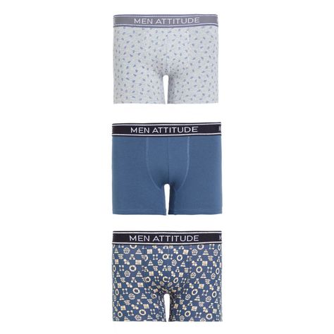 Boxer Liso Tripack Gris Oscuro Hombre-0