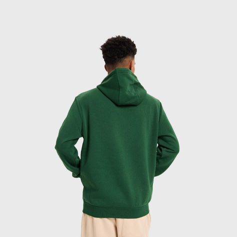 Polerón Hombre Hoodie Básico Verde Fashion's Park-2