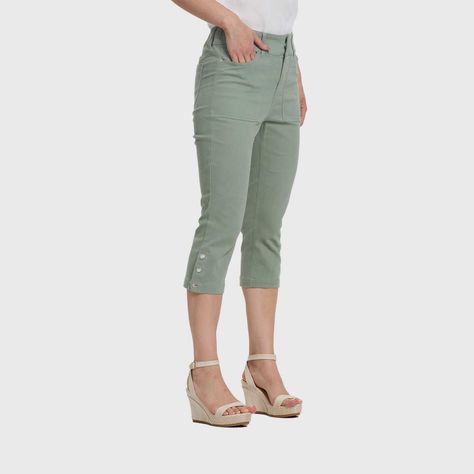 Pantalón Mujer Bolsillo Cargo Verde Musgo Fashion's Park-1