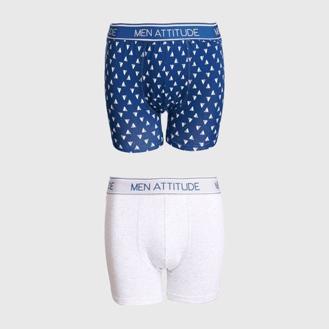 Boxer Hombre Bipack Gris Melange-0