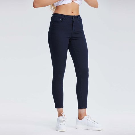 Jeans Super Skinny Azul Marino Mujer-1