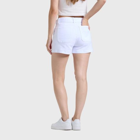 Short Mujer Mom Cinturón Color Blanco Fashions Park-2