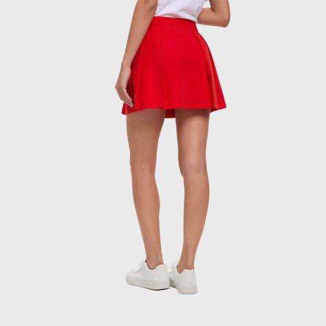 Short Mujer Falda Sastre Rojo Fashion's Park-2