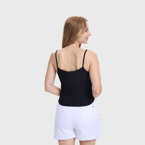 Polera Peto Mujer Pabilo Crop Negro Fashion's Park-2