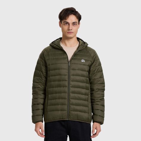 Parka Hombre Básica Lisa Verde Militar Fashion´s Park-1