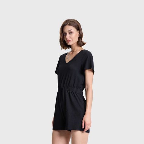 Enterito Mujer Short Flare Negro Fashions Park-1