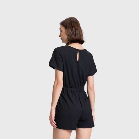 Enterito Mujer Short Flare Negro Fashions Park-2