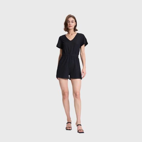 Enterito Mujer Short Flare Negro Fashions Park-3