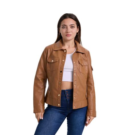 Chaqueta Mujer Pu Abotonado Cafe Fashion´s Park-0