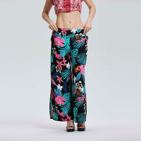 Pantalón Palazzo Rapport Abertura Negro Mujer Fashion'S Park-0