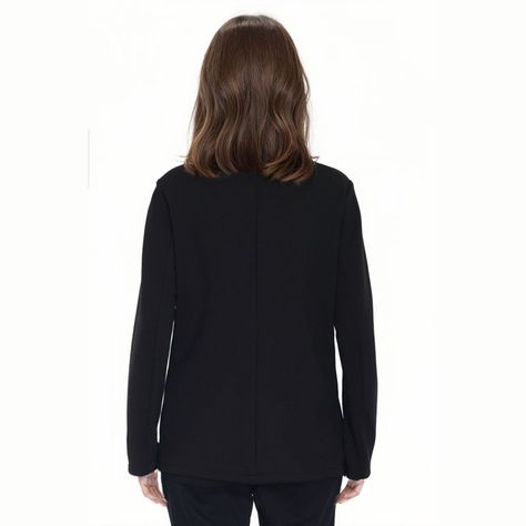Blazer Mujer Con Tapeta En Bolsillo Negro Fashion´s Park-1