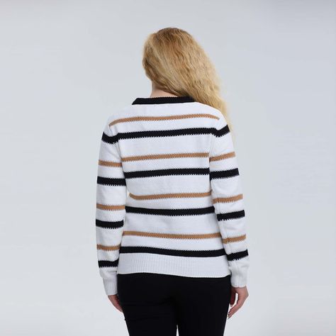 Sweater Mujer Bloques Crudo-2