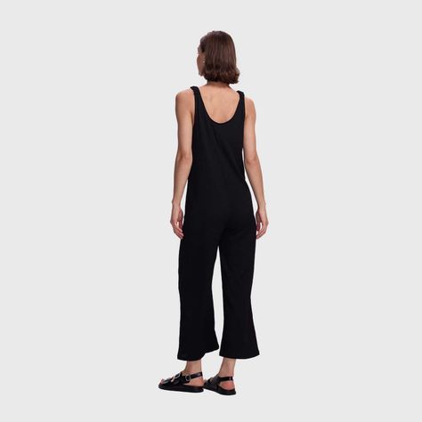 Enterito Mujer Largo Textura Negro Fashion's Park-2
