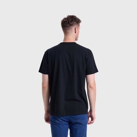 Polera Hombre Cuello V Básica Negro I Fashion's Park-2