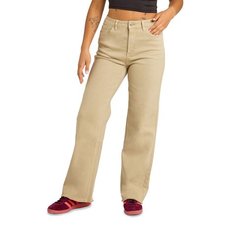 Jeans Mujer Recto Color Beige Fashions Park-0