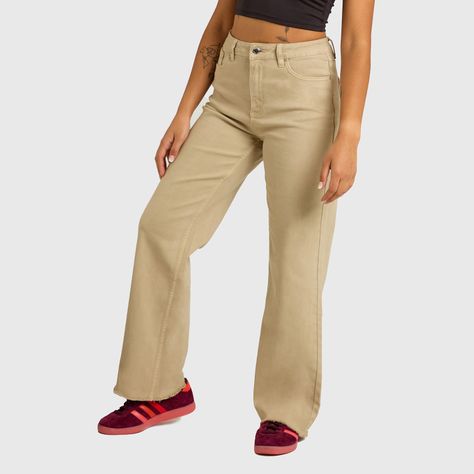 Jeans Mujer Recto Color Beige Fashions Park-1