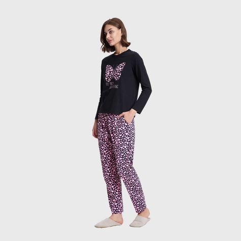 Pijama Mujer Full Print Negro Fashion's Park-1