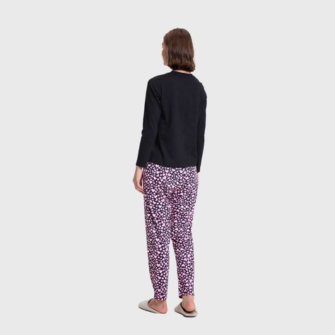 Pijama Mujer Full Print Negro Fashion's Park-2