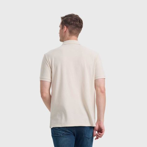 Polera Hombre Pique Básica Lisa Beige Fashion's Park-2